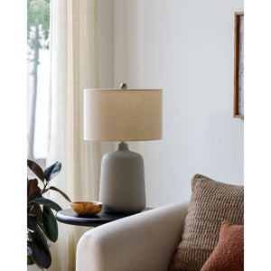   Ceramic Beige Linen Table Lamp | Oroa.com
