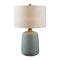Modern European furniture - Ceramic Beige Linen Table Lamp - www.oroa.com