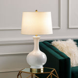 Modern European furniture - White Ceramic Linen Table Lamp - www.oroa.com
