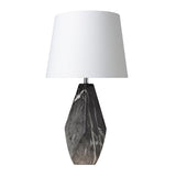 Modern European furniture - Marbled Black Ceramic Table Lamp - www.oroa.com