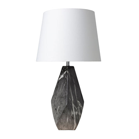 Modern European furniture - Marbled Black Ceramic Table Lamp - www.oroa.com