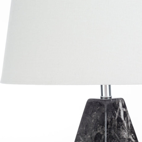 Modern European furniture - Marbled Black Ceramic Table Lamp - www.oroa.com