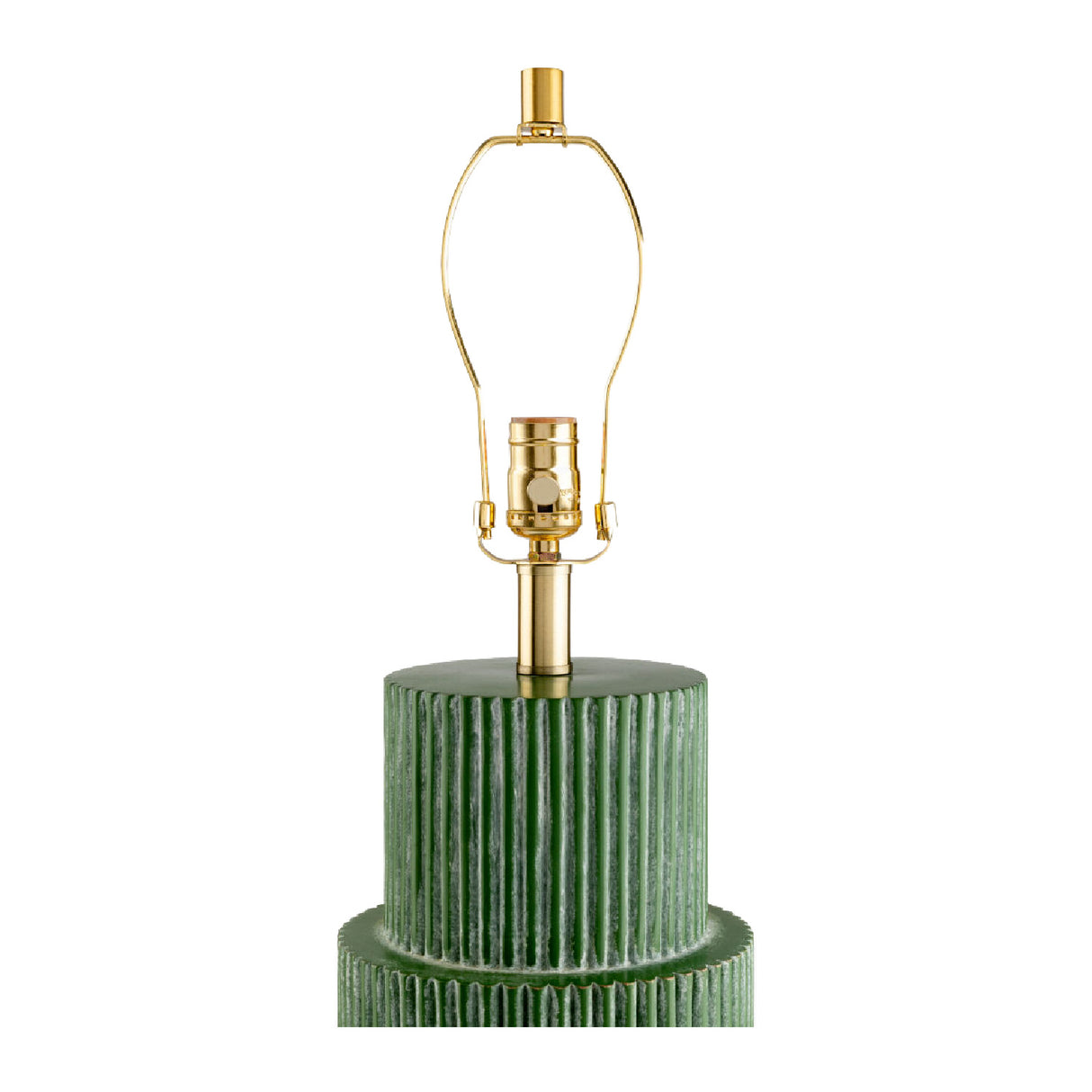   Ridged Green Accent Table Lamp | Oroa.com