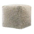 Modern European furniture - Gray Woven Cube Outdoor Pouf - www.oroa.com