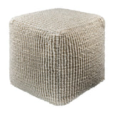Modern European furniture - Gray Woven Cube Outdoor Pouf - www.oroa.com