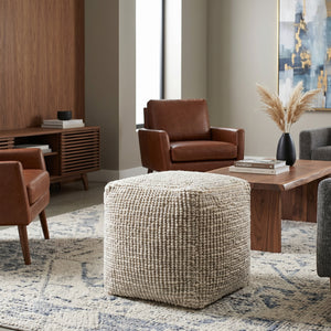   Modern European furniture - Gray Woven Cube Outdoor Pouf - www.oroa.com | Oroa.com