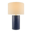 Modern European furniture - Hand-painted Blue Ceramic Table Lamp - www.oroa.com