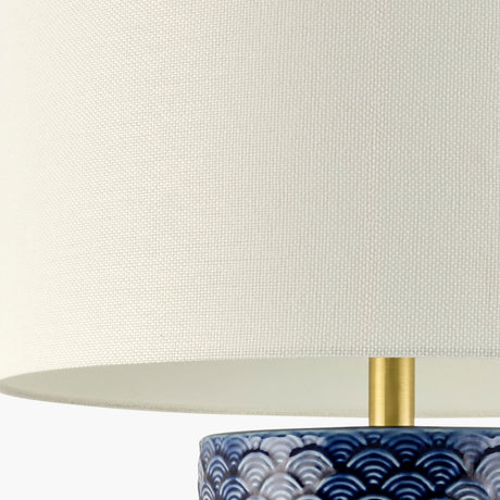 Modern European furniture - Hand-painted Blue Ceramic Table Lamp - www.oroa.com
