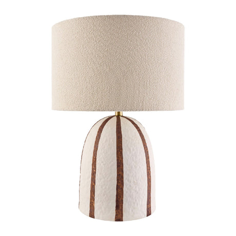 Modern European furniture - Vertical Lined Ceramic Table Lamp - www.oroa.com