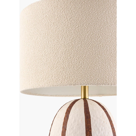 Modern European furniture - Vertical Lined Ceramic Table Lamp - www.oroa.com