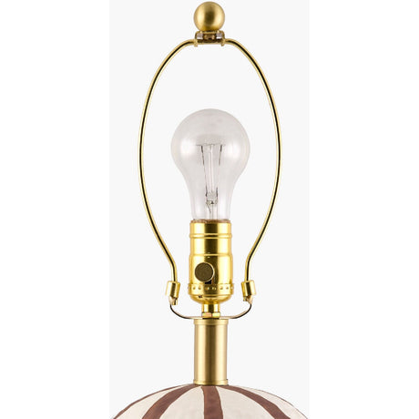 Modern European furniture - Vertical Lined Ceramic Table Lamp - www.oroa.com