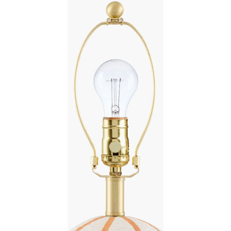 Modern European furniture - Vertical Lined Ceramic Table Lamp - www.oroa.com