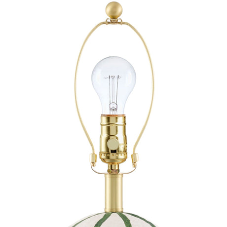 Modern European furniture - Vertical Lined Ceramic Table Lamp - www.oroa.com