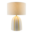 Modern European furniture - Vertical Lined Ceramic Table Lamp - www.oroa.com