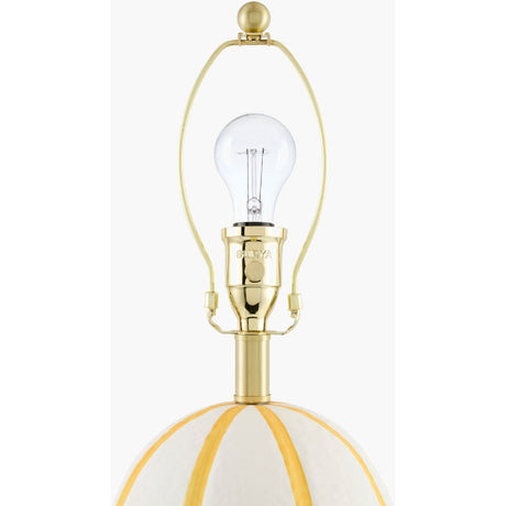 Modern European furniture - Vertical Lined Ceramic Table Lamp - www.oroa.com
