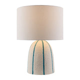 Modern European furniture - Vertical Lined Ceramic Table Lamp - www.oroa.com