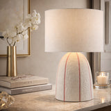 Modern European furniture - Vertical Lined Ceramic Table Lamp - www.oroa.com