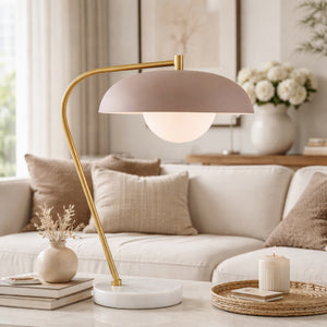   Glass Shade Sloped Table Lamp | Oroa.com
