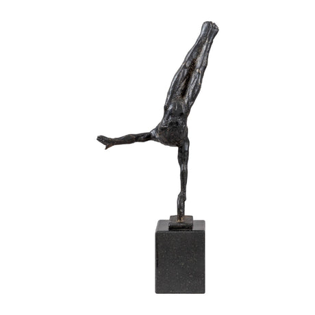Modern European furniture - Antiqued Iron Handstand Sculpture - www.oroa.com