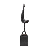 Modern European furniture - Antiqued Iron Handstand Sculpture - www.oroa.com