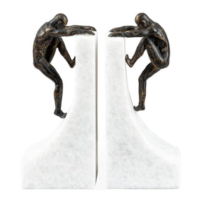 Modern European furniture - Marble & Bronze Bookend Set (2) - www.oroa.com
