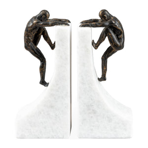   Modern European furniture - Marble & Bronze Bookend Set (2) - www.oroa.com | Oroa.com