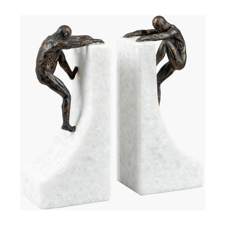 Modern European furniture - Marble & Bronze Bookend Set (2) - www.oroa.com