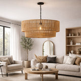 Modern European furniture - Paper Rope 2-Tier Pendant Lamp - www.oroa.com