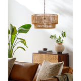 Modern European furniture - Paper Rope 2-Tier Pendant Lamp - www.oroa.com