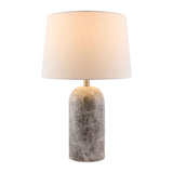 Modern European furniture - Cream Linen Marble Table Lamp - www.oroa.com