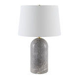 Modern European furniture - Cream Linen Marble Table Lamp - www.oroa.com