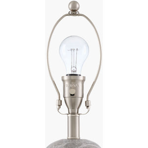   Cream Linen Marble Table Lamp | Oroa.com