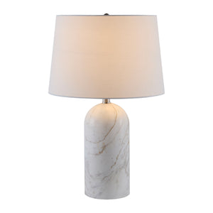   Cream Linen Marble Table Lamp | Oroa.com