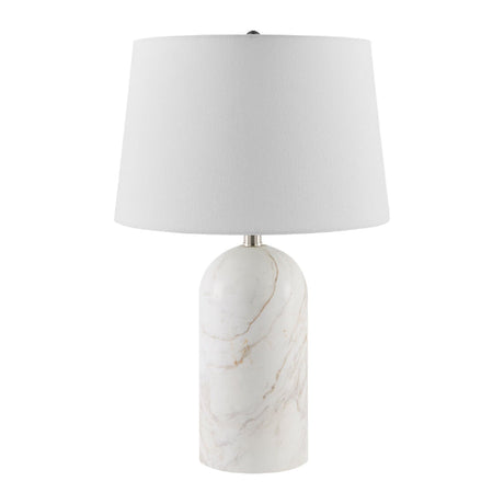 Modern European furniture - Cream Linen Marble Table Lamp - www.oroa.com