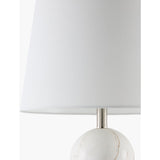 Modern European furniture - Cream Linen Marble Table Lamp - www.oroa.com