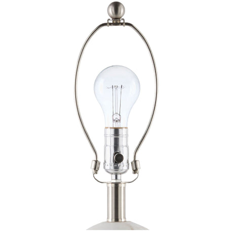 Modern European furniture - Cream Linen Marble Table Lamp - www.oroa.com