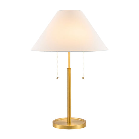   Modern European furniture - White Linen Gold Table Lamp - www.oroa.com | Oroa.com