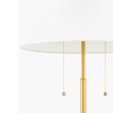 Modern European furniture - White Linen Gold Table Lamp - www.oroa.com