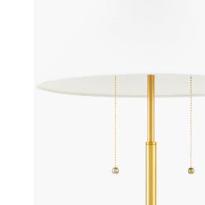   Modern European furniture - White Linen Gold Table Lamp - www.oroa.com | Oroa.com