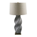 Modern European furniture - Twisted Ceramic Accent Table Lamp - www.oroa.com
