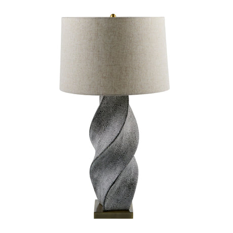 Modern European furniture - Twisted Ceramic Accent Table Lamp - www.oroa.com