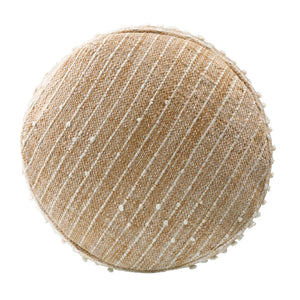   Beaded Beige Outdoor Pouf | Oroa.com