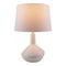 Modern European furniture - Ceramic White Linen Table Lamp - www.oroa.com