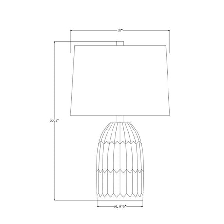 Modern European furniture - White Linen Accent Table Lamp - www.oroa.com