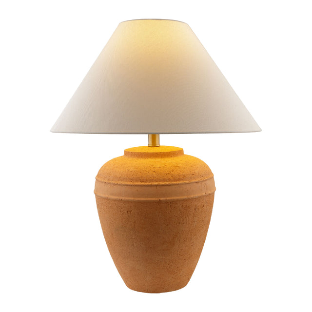 Modern European furniture - Glazed Brown Ceramic Table Lamp - www.oroa.com