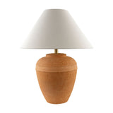 Modern European furniture - Glazed Brown Ceramic Table Lamp - www.oroa.com