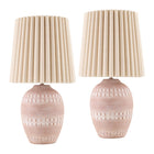 Modern European furniture - Ceramic Fluted Linen Table Lamps (2) - www.oroa.com