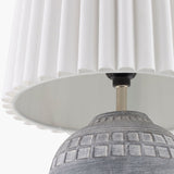 Modern European furniture - Ceramic Fluted Linen Table Lamps (2) - www.oroa.com