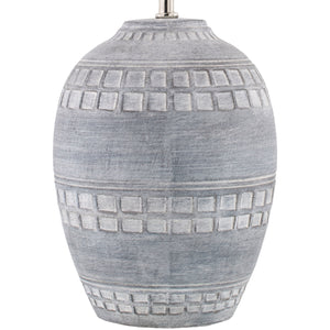   Modern European furniture - Ceramic Fluted Linen Table Lamps (2) - www.oroa.com | Oroa.com