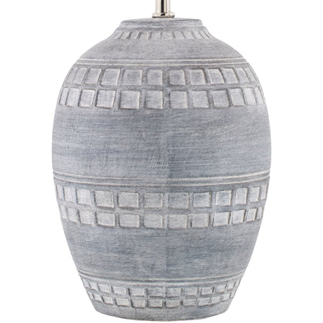 Modern European furniture - Ceramic Fluted Linen Table Lamps (2) - www.oroa.com